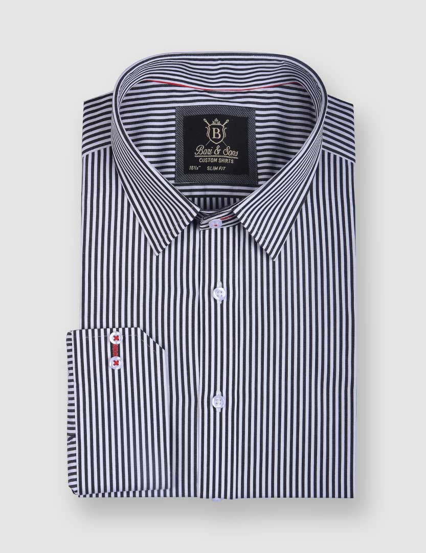 BLACK & WHITE STRIPE SHIRT