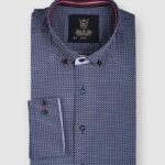 DARK NAVY BLUE PRINTED SHIRT