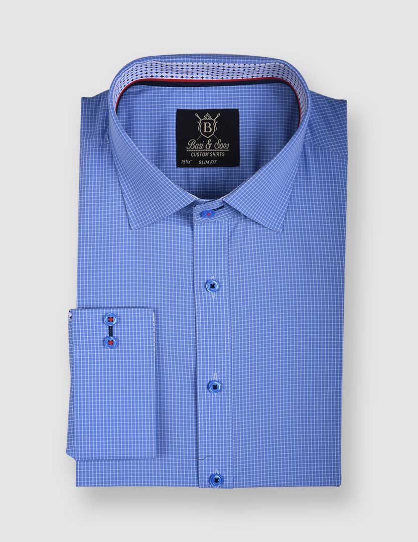 MINI GINGHAM SKY BLUE SHIRT