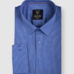 EGYPTIAN BLUE MINI GRID CHECK SHIRT