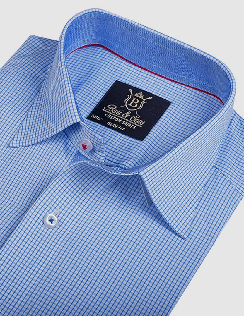 MINI GINGHAM SKY BLUE SHIRT - Image 2