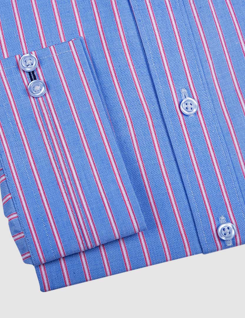 OLMPIC BLUE WITH RED & WHITE STRIPES SHIRT - Image 3
