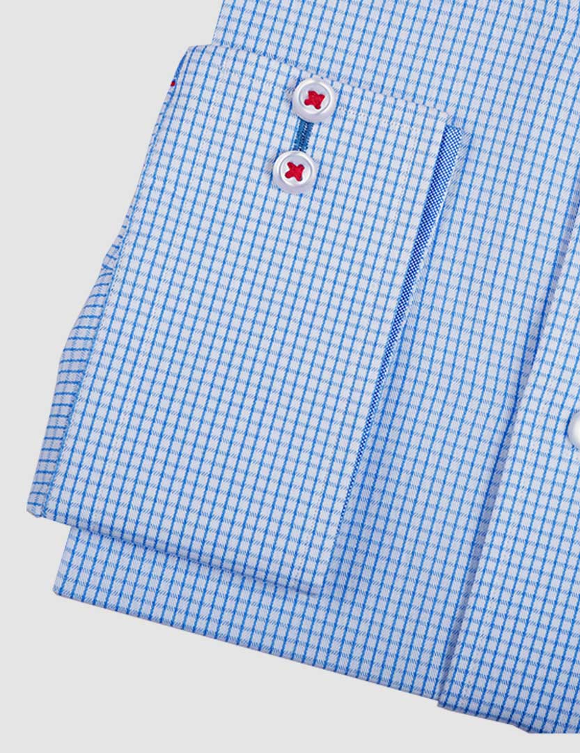 MINI GINGHAM SKY BLUE SHIRT - Image 3