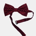 Black & Red Squared Formal Bow Tie