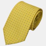 Silk Textured Spot Stain Resistant Classic Tie - Yellow & Sky