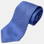 Silk Textured Plain Stain Resistant Classic Tie - Royal Blue
