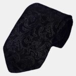 Silk Floral English Luxury Tie - Black