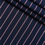 SKY BLUE WITH THIN WHITE LINES & RED STRIPES